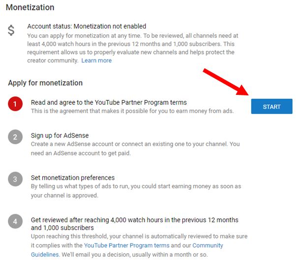 how to set up a youtube channel and get paid