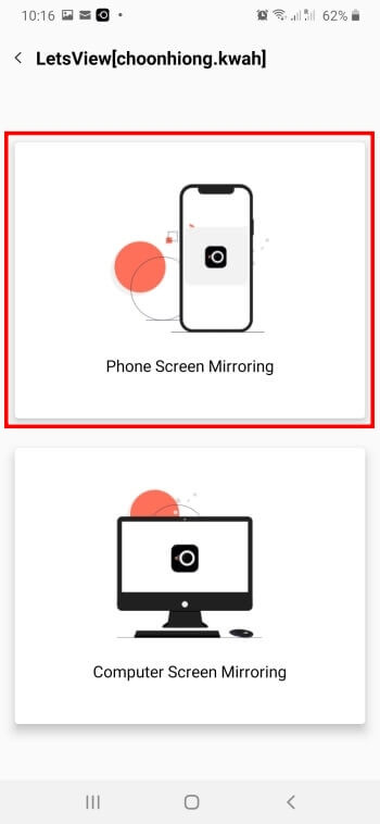 Phone Screen Mirroring